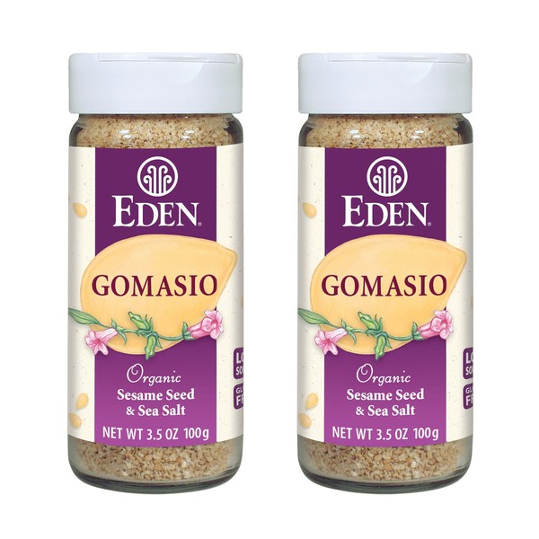Eden Organic Gomasio, Sesame Seeds and Sea Salt, Umami, Traditional, Furikake, Seasoning, Macrobiotic, 3.5 oz (2-Pack)