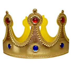 Kids Brithday Crowns for Classroom, Gold King Crowns for Kids Adults, Paper Crown Party Hats for Holiday Festival Party Favors, Baby Shower Photo Props