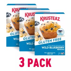 Krusteaz Gluten Free Wild Blueberry Muffin Mix, 15.7 oz., 3 pk.