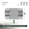 Vent Systems 4" Inch Flexible Vibration-Reducing Female Fit Duct Connector