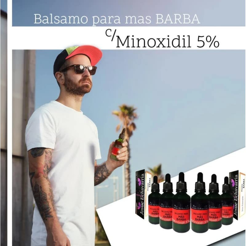 Kit Loción Crecimiento de Barba 5%, Incluye Cera para Barba