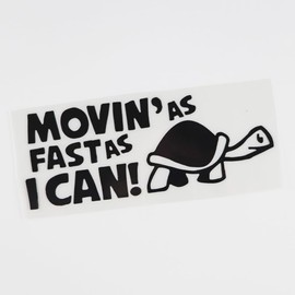 HEHEMM Movin AS Fast As I Can Fun Car Bumper Sticker, Pack of 2