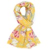 GFM® Women's Thistle Flower Print Spring Summer Scarf (TH-23-Yellow)(FLD-PSCF-TH-21023-PLA)
