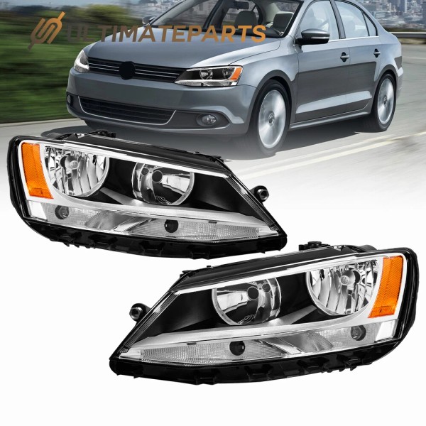 ULTIMATEPARTS Front Headlamp Halogen Model Headlights Fit For 2011-2018 Volkswagen