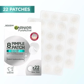 GARNIER Pure Active – Knopf-Pflaster – 2 x 22 Stück – reduziert das Erscheinungsbild von Pickeln in 8 Stunden – klinisch nachgewiesen – unsichtbar & ultradünn – Hydrokolloid-Technologie – Vegan