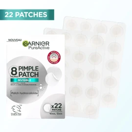 GARNIER Pure Active – Knopf-Pflaster – 2 x 22 Stück – reduziert das Erscheinungsbild von Pickeln in 8 Stunden – klinisch nachgewiesen – unsichtbar & ultradünn – Hydrokolloid-Technologie – Vegan