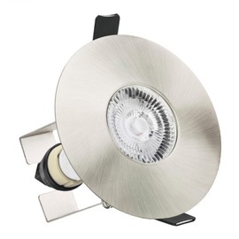 Integral Evofire Fire Rated GU10 Downlight Satin Nickel With Insulation Cover 70-100mm Hole Size