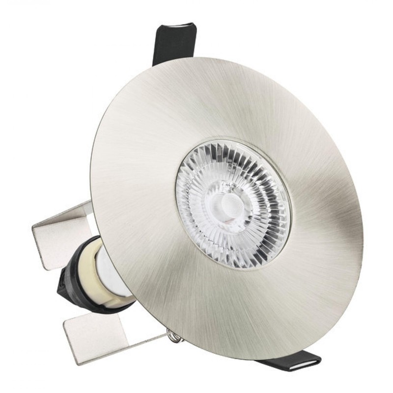 Integral Evofire Fire Rated GU10 Downlight Satin Nickel With Insulation