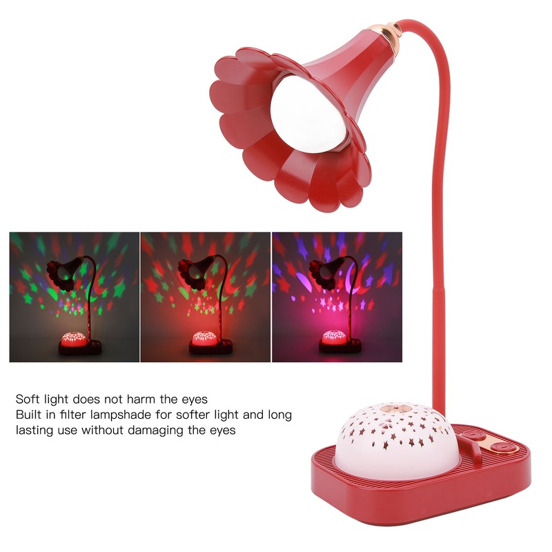 Phonograph Projection LED Desk Lamp Touch Control LED Desk Light