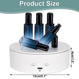 13 cm Turntable for Photography, USB Automatic Rotating Platform, Silent Rotating Electric Photography Stand, Electric Turntable for Photography, Video Shooting, Props, Jewellery (White)