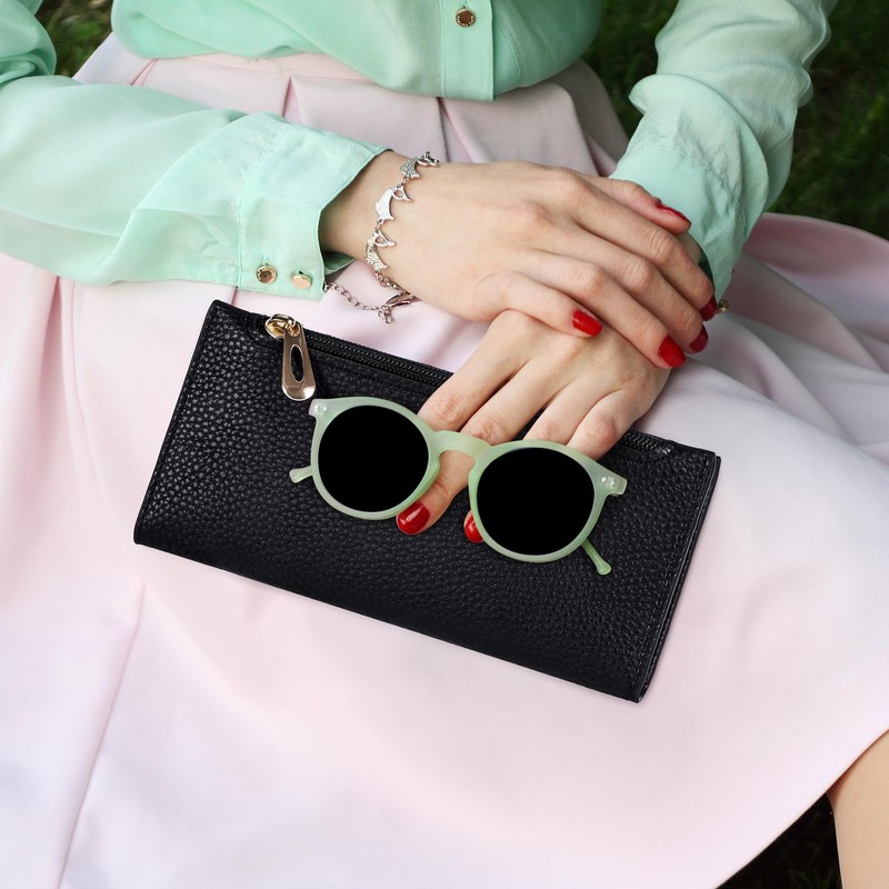Tipmile Ultra Slim Wallet for Women Bifold Leather RFID Blocking