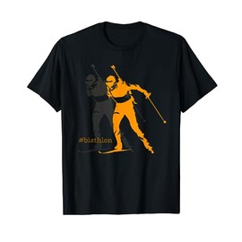 Biathlon Biathlete Skiing Shooting for Men Women Kids Gift T-Shirt