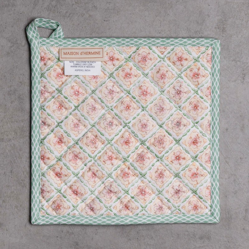 Maison d' Hermine Oven Mitt & Pot Holder 100% Cotton