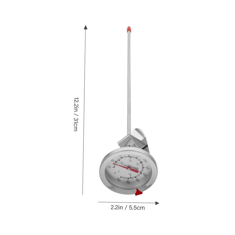 STOBAZA 1pc Stainless Steel Barbecue Thermometer Dial Baking Thermometer for