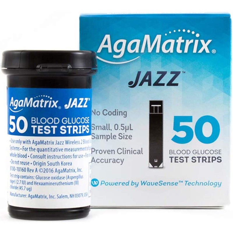 WaveSense JAZZ Test Strips - 50 Pack by AgaMatrix