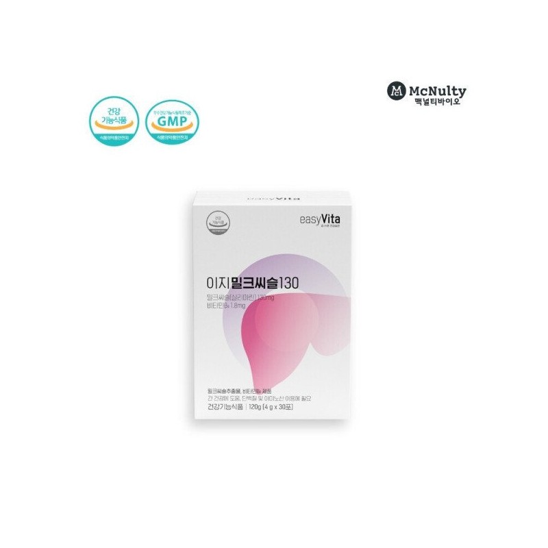 이지밀크씨슬 130 실리마린 밀크씨슬 비타민B6 30포 Easy Milk Thistle 130