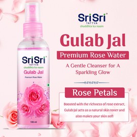 Sri Sri Tattva Gulab Jal, 100ml (Pack of 3)