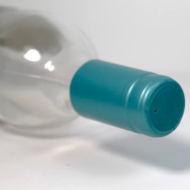 PVC Heat Shrink Capsules With Tear Tabs For Wine Bottles - 120 Count (Metallic Solid Light Blue) by Lonely Mountain Homebrew & Winemaking