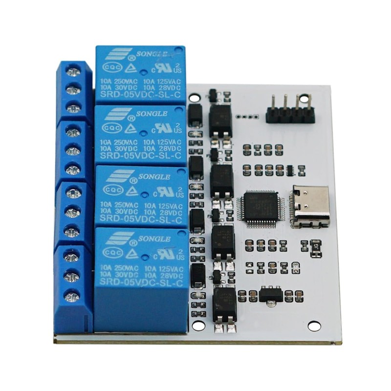 5V Relay USB Serial Control Relay Switch Module USB 4