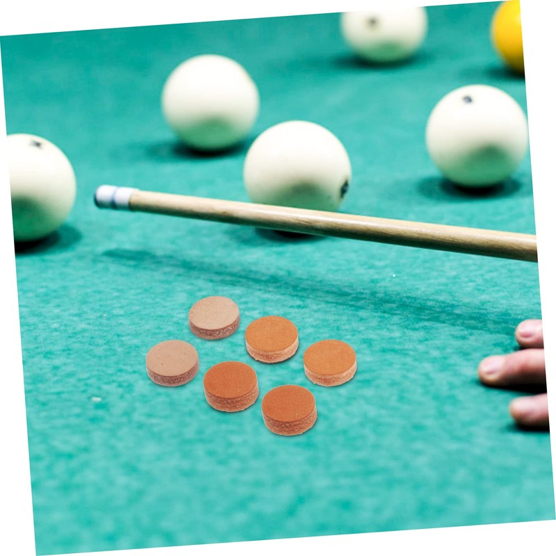 Kisangel 80pcs Billiard Pool Tips Replacement Wear-Resistant Leather Tips for