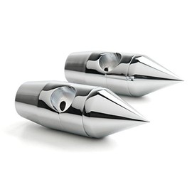 Krator SR005-001C Bike Handlebar (2 1/4" Spiked Chrome Motorcycle Cruiser Pullback Risers 1" Bar)