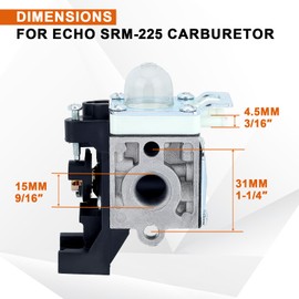 Savior SRM 225 Carburetor for Echo SRM225 GT225 PAS225 PE225 PPF225 SHC225 SRM225i SRM225SB SRM225U Trimmer Replace RB-K93 A021001690 A021001691 A021001692