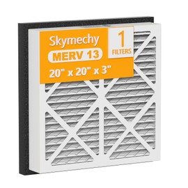 20x20x3 MERV-13 Pleated Air Filter Replacement Compatible with Zephyr VGF Series 20x20x3 Whole Home Return Air Grille Filter, White