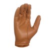 Harssidanzar Mens Thin Unlined leather police duty gloves GM031,Tan, Size