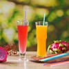 100 Pcs Colorful Plastic Long Disposable Drinking Straws.(0.23''diameter and 10.24"long)