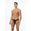Mens Modal Briefs low rise Microfiber Bikini Underwear Black,Pack of
