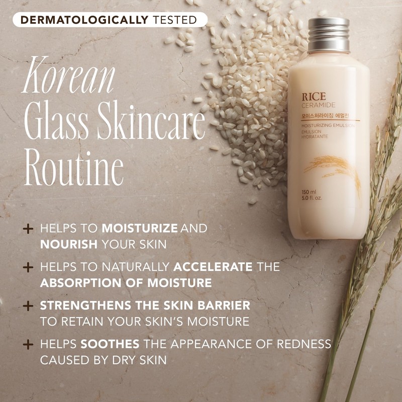 THE FACE SHOP Rice Ceramide Moisturizing Emulsion, Hydrating with Rice