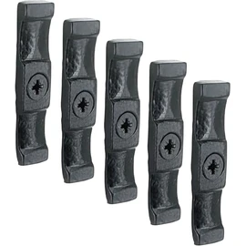 IRONTITE® 5Pc Black Turn Button Latch 63mm (2.5") Turn Buttons, Cupboard Latch, Turn Button Fastener Cabinet Latch, Screws Included, Internal Or External Use Turn Latch.