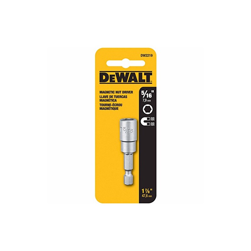 DEWALT DW2219 5/16-Inch by 1-7/8-Inch Magnetic Nut Driver with 1/4-Inch