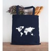 Autiga Cotton Bag World Map Fabric Bag Jute Bag Cotton