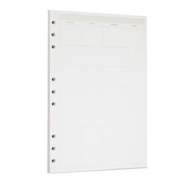 Zelten 1 Pack B5 45 Sheets/90 Pages Monthly Planner Loose Leaf Punch Paper Refill Paper 9 Hole Binder Personal Organizer Diary Notebook Refillable Planner