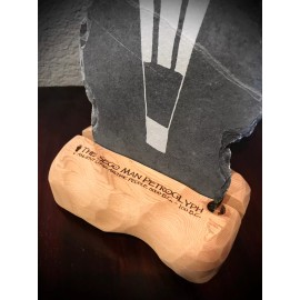 Sego Man Pictograph Petroglyph Hieroglyphs Ancient Tablet Engraved on  Blk Slate