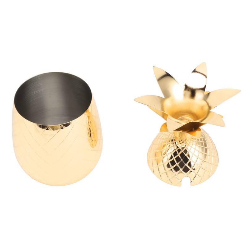 Cocktail Shaker Pineapple Shape Stainless Steel Polished Smooth Surface 500ml