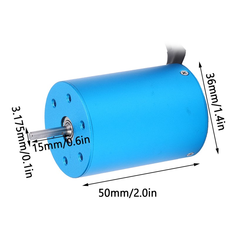 Waterproof 4 Pole 3650 2700KV Brushless Motor for 1/10 RC