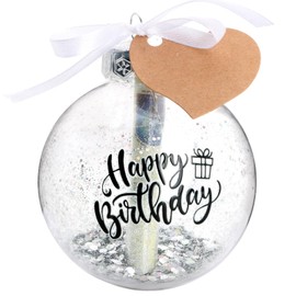 BOFUNX Geburtstag Geldgeschenke Verpackung, Plastik Dekoflasche mit Aufkleber Pailletten Reagenzgläser Geschenkanhänger Satinband, Kinder Erwachsene kreative Geburtstag Geschenke