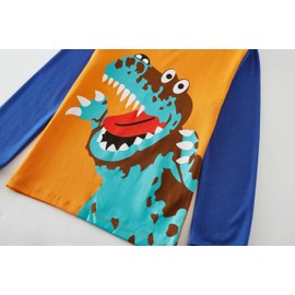 ZEBZOO Pijama de Dinosaurio para niños, 2 Piezas, Pijama para niños, 100% algodón, Ropa de 2 a 12 años, Basketball Dinosaur, 5