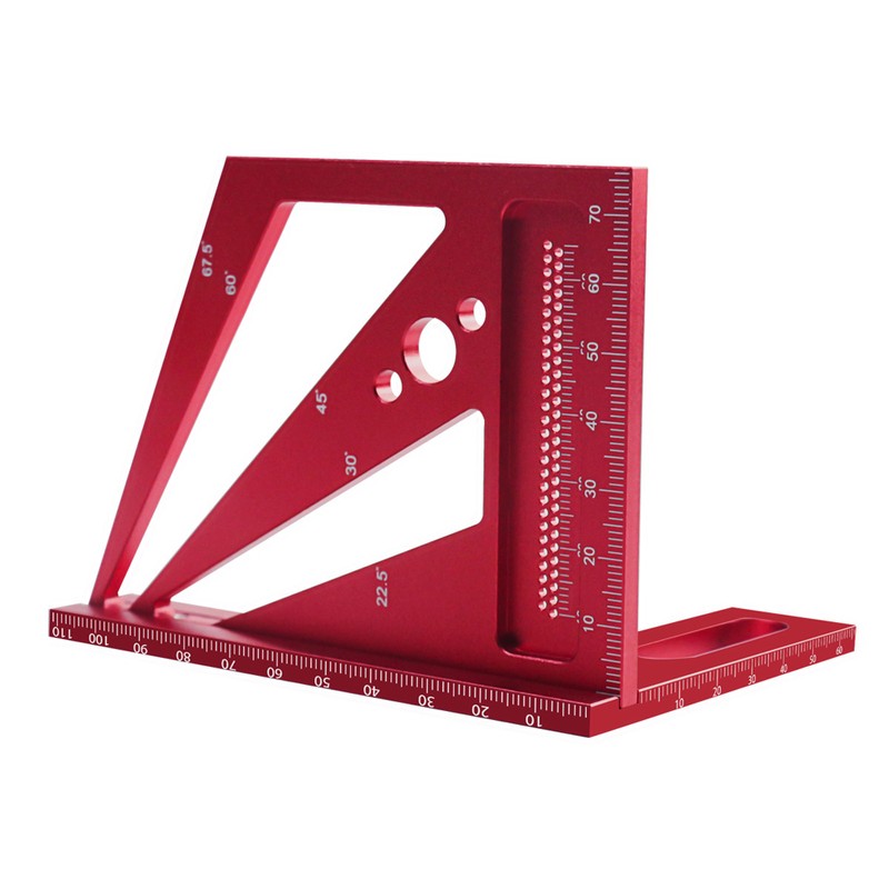 Upgrade Woodworking Measuring Ruler Metric/Inch 3D Multi-Angle Aluminum Alloy 22.5/30/45/60/67.5/90