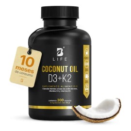 B Life - Vitamina D3 Y K2 Con Aceite De Coco Apoyo en Vitalidad 300 Cápsulas B Life - 5 g - Top Quality