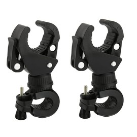 Pack of 2 Bicycle Torch Holder, 360 Degree Rotating Bicycle Light Holder, Universal Handlebar Clip for Mountain Bike and Bicycle LED Light Holder, Action Camera, GPS