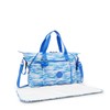 Kipling Art Medium Baby Printed Diaper Bag Diluted Blue