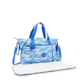 Kipling Art Medium Baby Printed Diaper Bag Diluted Blue