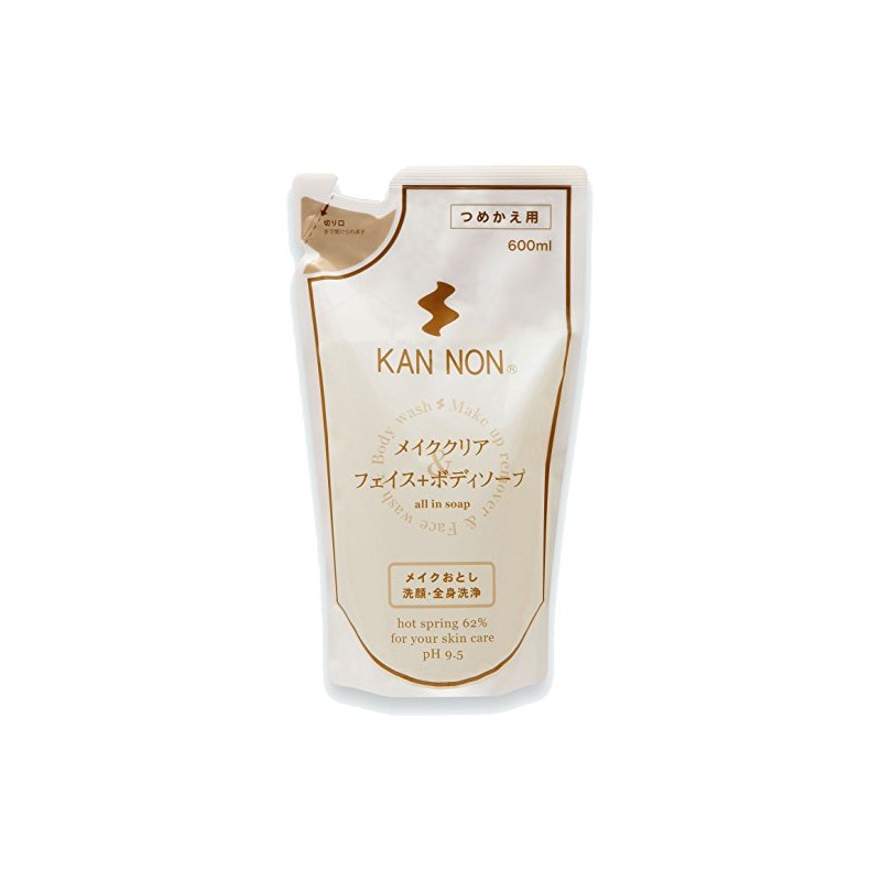 観音温泉 フェイス&ボディソープ 詰替え用 600ml