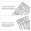 TEHAUX 3pcs Erasing Shield, Stainless Steel Eraser Template Multi-Functional Letter