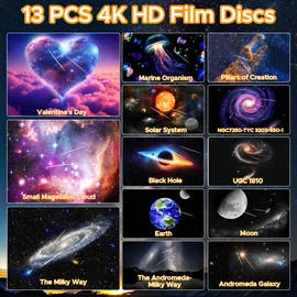 Galaxy Projector, 13 in 1 Star Light Projector Starry Sleep Night Light with Dynamic Meteors, 360° Rotation, Large Scale Projection for Bedroom Living Room Ceiling Home Theater Decor