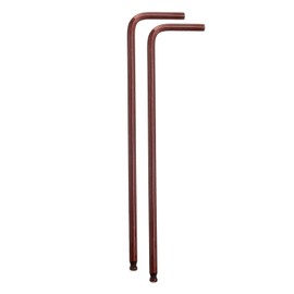 sourcing map 2pcs Ball End Hex Key Wrench 7/64" SAE S2 Steel Long Arm L-Shape Hexagon Wrenches Repairing Tool for Home Bike Motorcycle Repair, Red Brown
