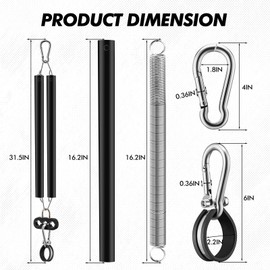 Blulu 4 Pcs 16'' Double Tender Spring Kit Dual Heavy Duty Tracker Trailer Springs with 3in1 Hose Holder and 3 Hole Clamp Holder for ABS Air Lines Semi Trucks Tractors Trailers